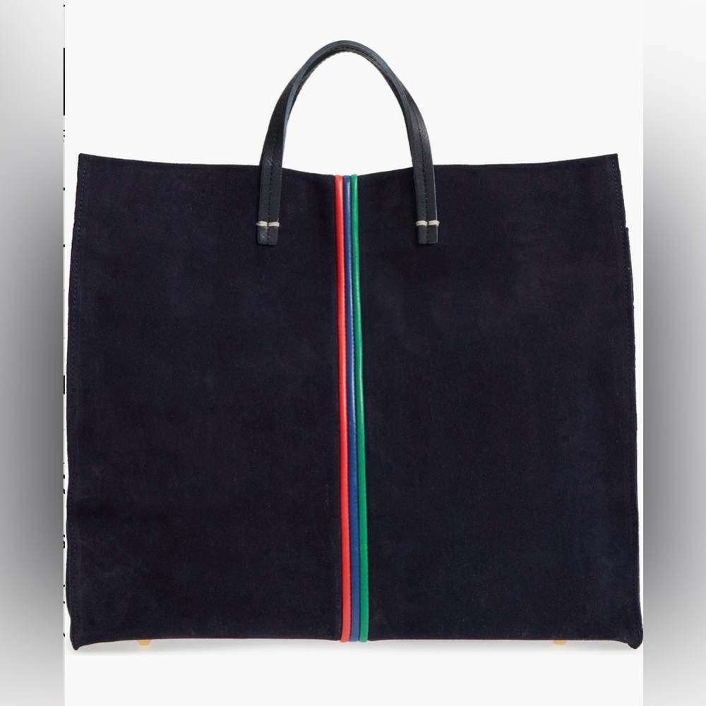 Clare V Simple Stripe Nubuck Tote
